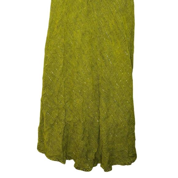 Coline Tunic FS Sleeveless Blouse Boho Free Size Green Metallic - Picture 5 of 7